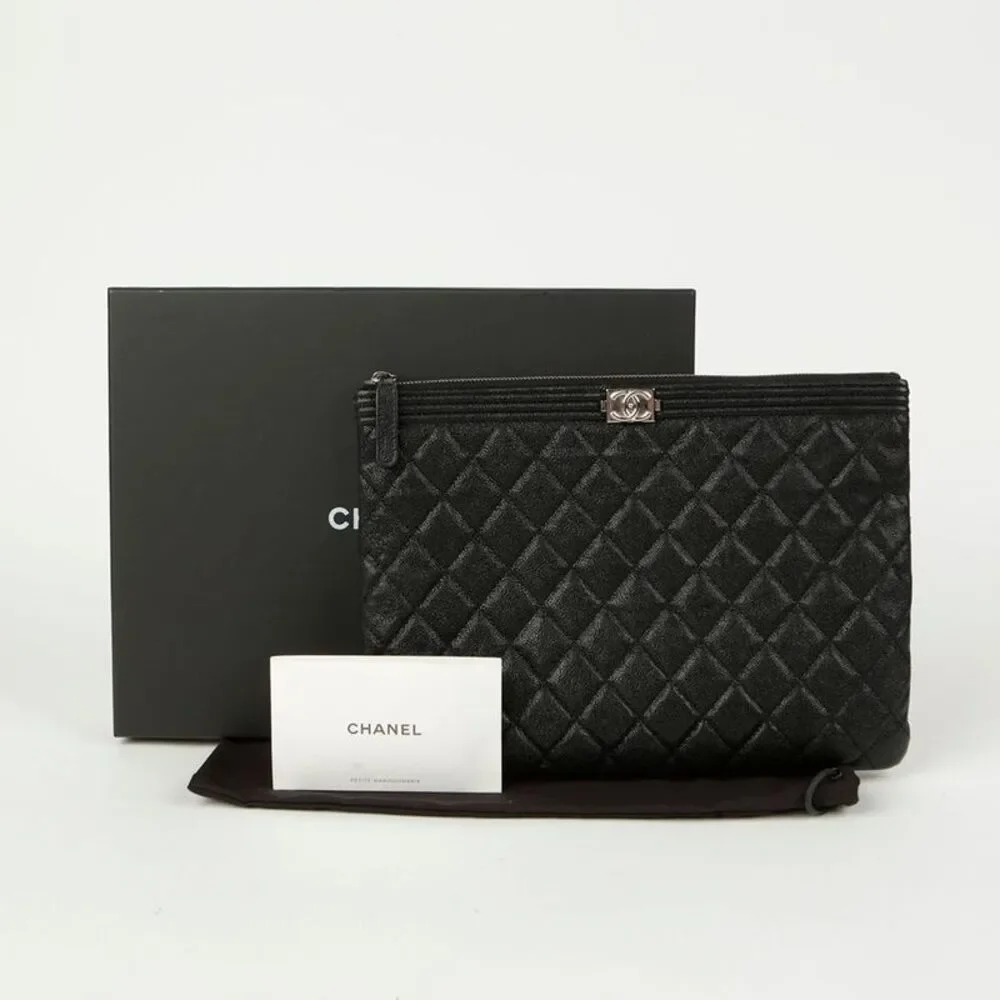 Caviar Skin Boy New Medium Clutch